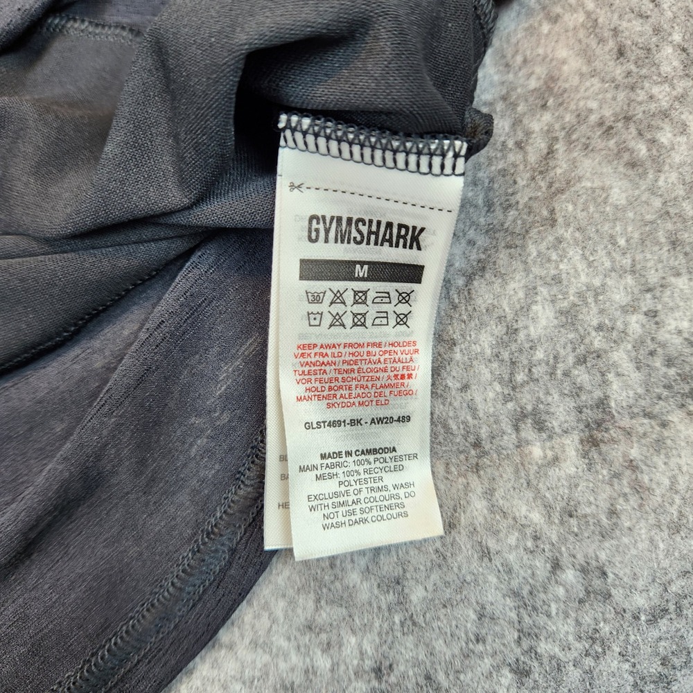 NWT Gymshark Whitney Longline Tee Women M‎ Black Mesh Workout Athletic Shirt - Picture 7 of 11